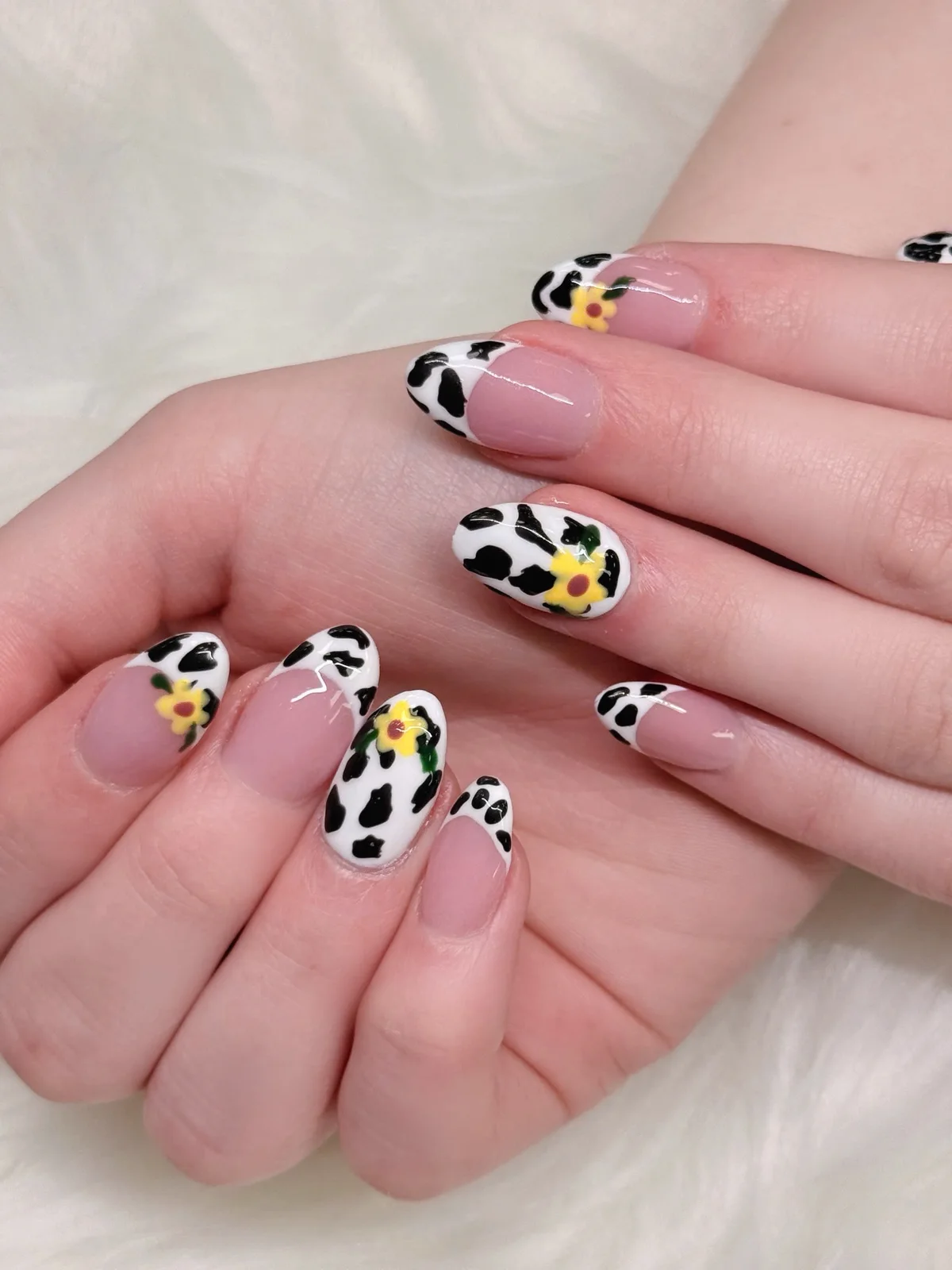 Animal-print nail art by V Nails Drayton Valley